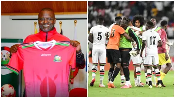 Jacob Ghost Mulee managed Harambee Stars. Photos: FKF and Simon Holmes. 