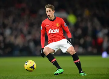Adnan Januzaj of Manchester United in action during the Barclays Premier League match against Swansea City at Old Trafford on January 11, 2014
