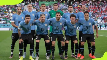 Uruguay players at the FIFA World Cup Qatar 2022