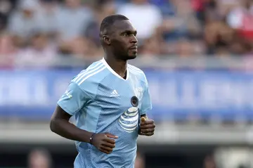 Christian Benteke scored twice for D.C. United in their 4-0 win over the Chicago Fire in Major League Soccer on Saturday