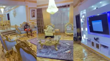 Golden Chairs, Crystal Lightings As Emmanuel Emenike Shows Off Multimillion Naira Exotic Living Room