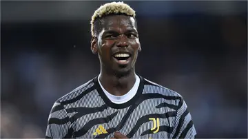 Paul Pogba laughs during the Serie A Tim match between Empoli FC and Juventus FC at Stadio Carlo Castellani. Photo by Giuseppe Maffia.