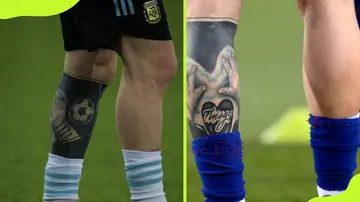 Lionel Messi's tattoo of Thiago