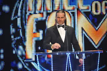 Shawn Michaels attends the 2011 WWE Hall of Fame Induction Ceremony