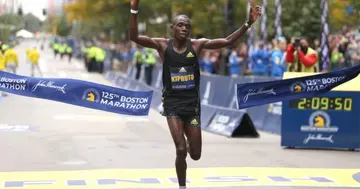 Benson Kipruto during the 125th edition of the Boston Marathon. Photo: Boston Marathon.