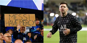 Club Brugge fans send emotional message to Messi before Champions League game against PSG