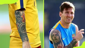 Lionel Messi's tattoo of the giant clock