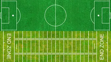 soccer field vs a football field