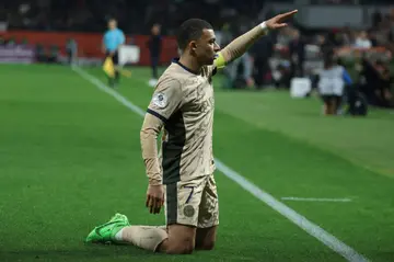 Kylian Mbappe hit a hat-trick as PSG won 6-2 at Montpellier