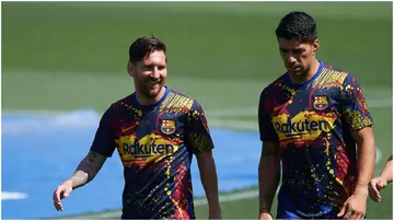 Luis Suarez, Lionel Messi, Barcelona.