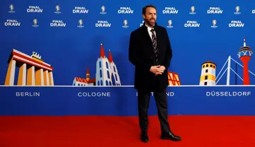 England manager Gareth Southgate arriving at the Euro 2024 draw in Hamburg on Saturday