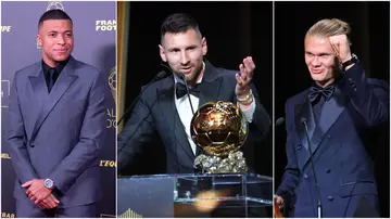 Lionel Messi, Erling Haaland, Kylian Mbappe, Ballon d'Or