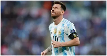 Lionel Messi during the Finalissima 2022 match between Argentina and Italy at Wembley Stadium. Photo by Jose Breton.