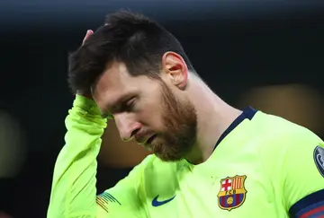 Lionel Messi left by Barcelona team bus after Champions League semi-final defeat to Liverpool