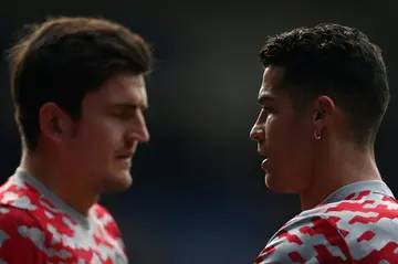 Cristiano Ronaldo (right) and Harry Maguire (left) have been dropped for Manchester United's clash with Liverpool