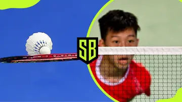 Badminton equipment, racket, ball and net