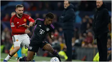 Luke Shaw, Kingsley Coman, Erik ten Hag, Thomas Tuchel, Bayern Munich, Manchester United, Old Trafford, UEFA Champions League.