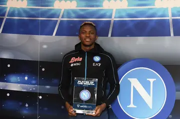 Victor Osimhen Wins Napoli’s March Player Of The Month Award