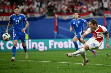 Luka Modric (R) is the oldest goalscorer in Euros history