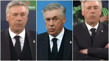 Carlo Ancelotti, Real Madrid, touchline, gum