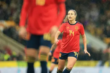 Alexia Putellas in action for Spain against England last year, before suffering a knee injury that ruled her out for nine months