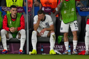 Harry Kane (centre) was substituted for the fifth time at Euro 2024