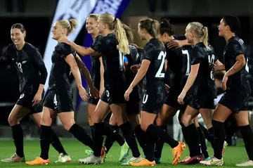 New Zealand celebrate a goal against Vietnam