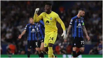 Andre Onan reacts during the UEFA Champions League 2022/23 final match between FC Internazionale and Manchester City FC at Ataturk Olympic Stadium. Photo by Jonathan Moscrop.