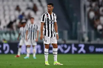 Cristiano Ronaldo in action for Juventus during a friendly match against Atalanta Bergamo on August 14. Photo by Sportinfoto/DeFodi Images.