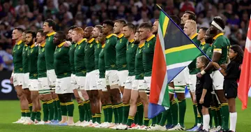 The South African side ahead of their game against Tonga.