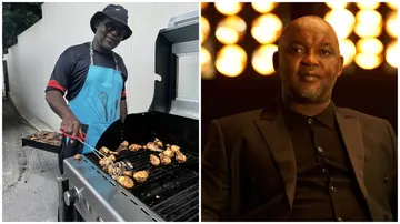 Pitso Mosimane was spotted grilling chicken on New Year's Day as anticipation builds over his next role.