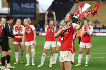 Arsenal women's team won the League Cup in March with a 1-0 win over Chelsea