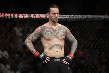 CM Punk prepares to fight Mike Jackson in their welterweight bout during the UFC 225 at the United Center on June 9, 2018, in Chicago, Illinois