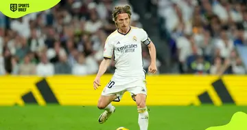Croatia's Luka Modric of Real Madrid in action against Barcelona