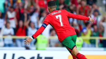 Cristiano Ronaldo, Portugal, Ireland, double, brace, 130, goals, Euro 2024.