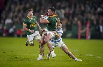 The Springboks in action against Argentina.