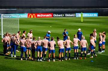 England's players attend a training session in Brisbane