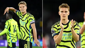 Martin Odegaard, Jurrien Timber, Arsenal, Manchester City, Mikel Arteta, Eddie Nketiah