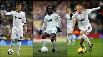 Real Madrid, Mesut Ozil, Arjen Robben, Clarence Seedorf, Claude Makelele, Angel Di Maria, Esteban Cambiasso, La Liga, Champions League