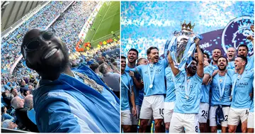 Davido, Manchester City, EPL Champions, Etihad