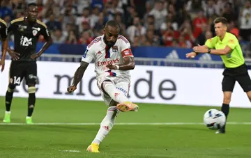 Lyon's French forward Alexandre Lacazette scored the winner from the penalty spot against Ajaccio