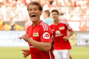 Union Berlin forward Kevin Behrens scored a hat-trick against Mainz on Sunday