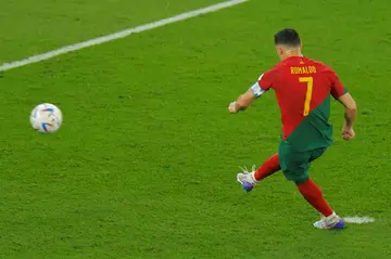 Cristiano Ronaldo becomes the first man to score in five World Cups in Portugal's 3-2 win over Ghana