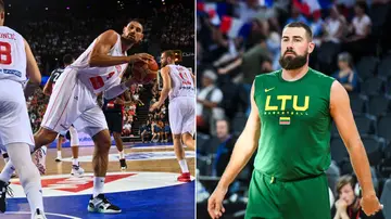 Nikola Vucevic, Jonas Valanciunas, FIBA World Cup, Lithuania, Montenegro, Mexico, Egypt