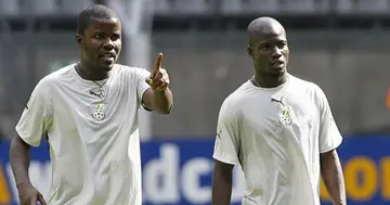 Samuel Osei Kuffuor and Stephen Appiah at the 2006 World Cup. SOURCE: @ghanasoccernet Getty Images