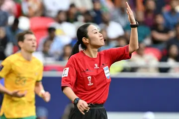 Japan's Yoshimi Yamashita became the first woman to officiate at an Asian Cup