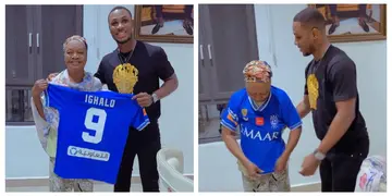 Odion Ighalo gifts his mom Al Hilal jersey