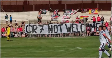Cristiano Ronaldo, Atletico Madrid, Manchester United, Not Welcome, Banners, transfers