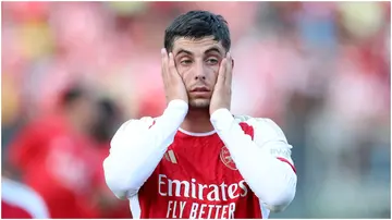 Kai Havertz reacts after the pre-season friendly match between  FC Nürnberg and Arsenal FC at Max-Morlock Stadion. Photo by Alex Grimm.