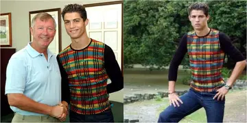 Ronaldo breaks the internet as throwback photo of his outfit when he signed Man United contract
